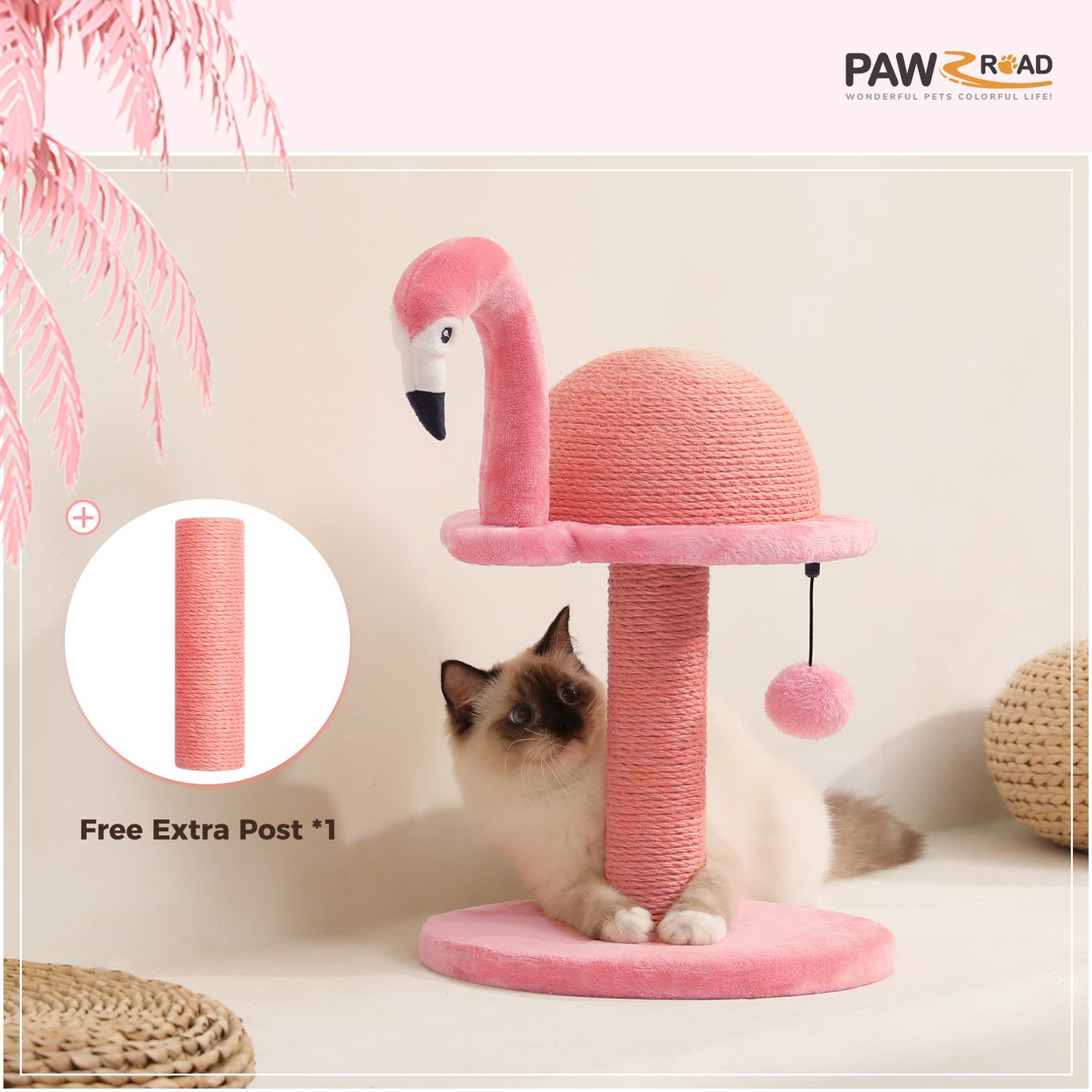 PAWZ Road Flamingo Kratzbaum 48cm