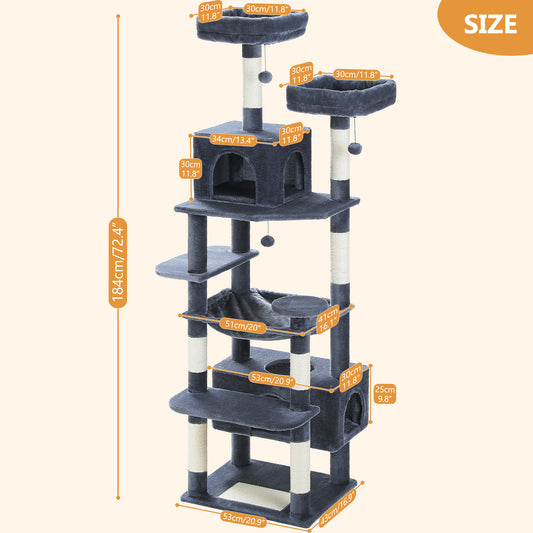 PAWZ Road 184cm Kratzbaum (Dunkelgrau)